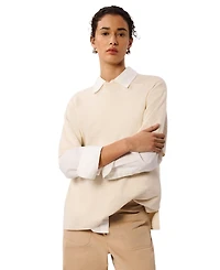 Whistles Women's Draped Fine Knit T-Shirt