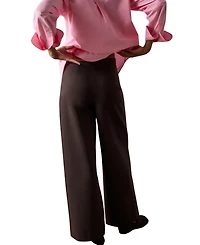 Whistles Women's Ponte Mid-Rise Wide-Leg Trousers