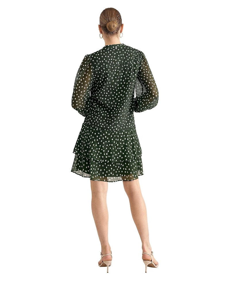 Phase Eight Women's Alma Tiered Ruffle Long-Sleeve Dress