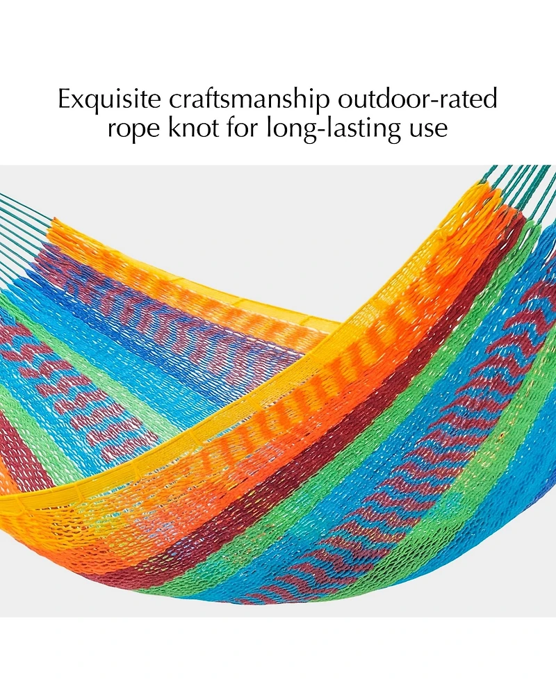 Piscifun Handwoven Mayan Hammock Heavy Duty 600 Lbs Capacity With Hanging Kit And Carry Bag For Indoor Outdoor