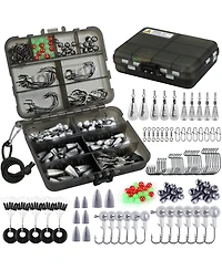 Piscifun Stainless Steel Fishing Tackle Box Organizer With Jig Heads Weights Swivels Hooks