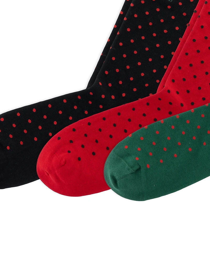 Polo Ralph Lauren Men's 3-Pk. Classic Dot Dress Socks