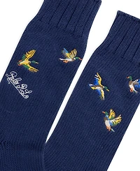 Polo Ralph Lauren Men's Embroidered Reinforced Heel and Toe Crew Socks