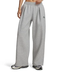 Under Armour Women's Rival Pleated Varsity Wide-Leg Relaxed-Fit Sweatpants