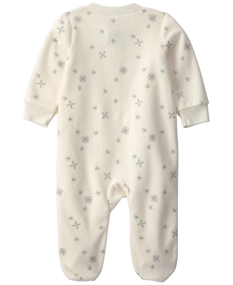 Carter's Baby Girls' 2-Way Zip Snowflake Fleece Sleep & Play Pajamas