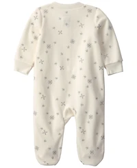 Carter's Baby Girls' 2-Way Zip Snowflake Fleece Sleep & Play Pajamas