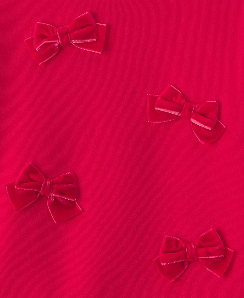 Carter's Toddler Girls' 2T-5T Velvet Bows Long-Sleeve Sweatshirt