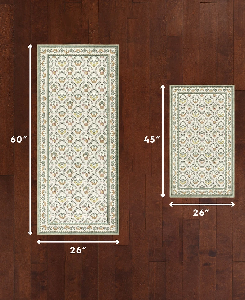 Laura Ashley Barrington Floral 2-Piece Rug Set