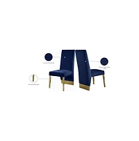 Meridian Furniture Porsha Velvet Dining Chair, Set of 2