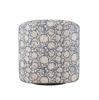 Jofran Lottie Modern Cottage Floral Print Upholstered Accent Swivel Chair