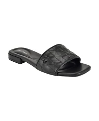 Calvin Klein Women's Theona Quilted Flat Slip-On Sandals