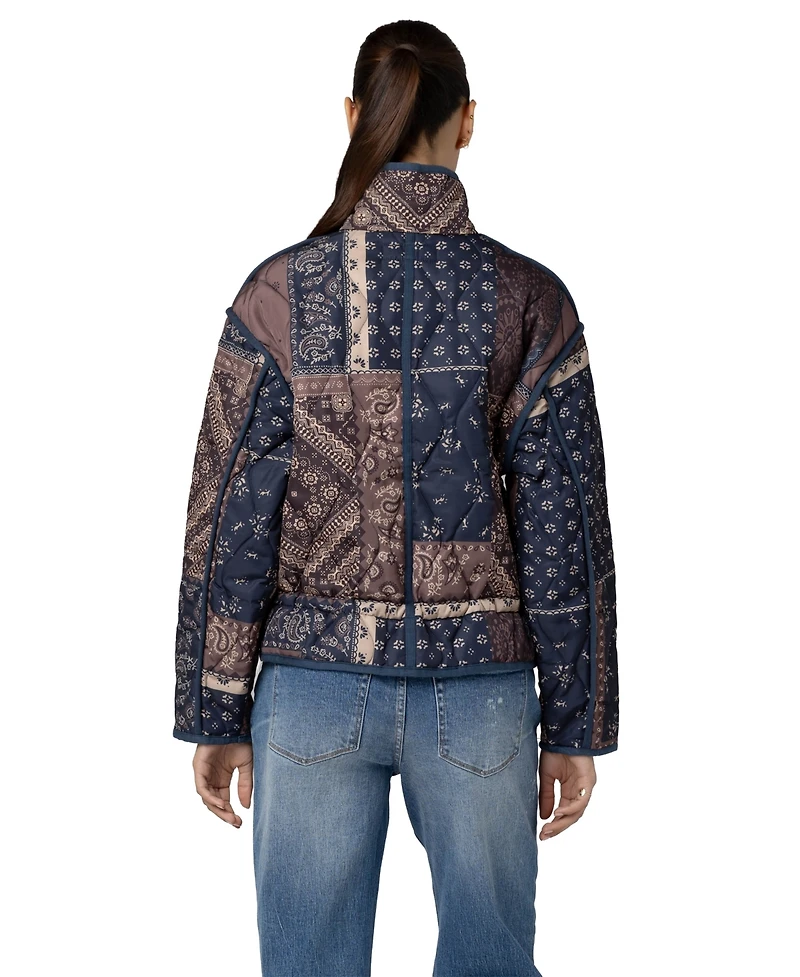 Blank Nyc Women's Dust And Daydream Quilted-Print Long Jacket