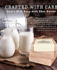 Lovery Handmade Goat Milk Soap Bar with Shea Butter - 3Pack Oatmeal Scent Made in Usa