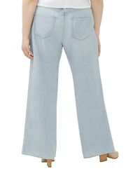 Silver Jeans Co. Plus Suki Light-Wash High-Rise Wide-Leg