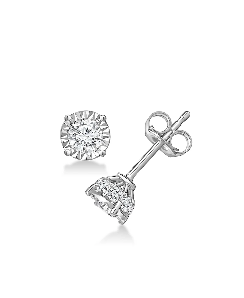 TruMiracle Diamond Stud Earrings (1 ct. t.w.) 10k White or Yellow Gold