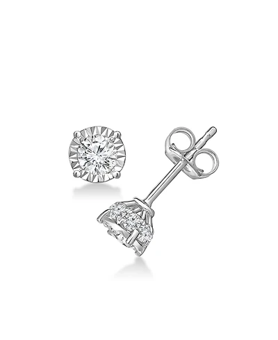 TruMiracle Diamond Stud Earrings (1 ct. t.w.) 10k White or Yellow Gold