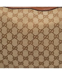 Pre-Owned Gucci Women's Bella Gg Canvas and Leather Hobo Bag