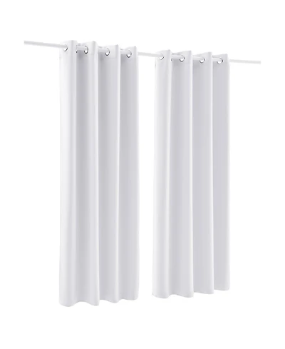 Slickblue Room Darkening Blackout Curtains, 2 Panel Grommet Drapes for Bedroom and Living Room