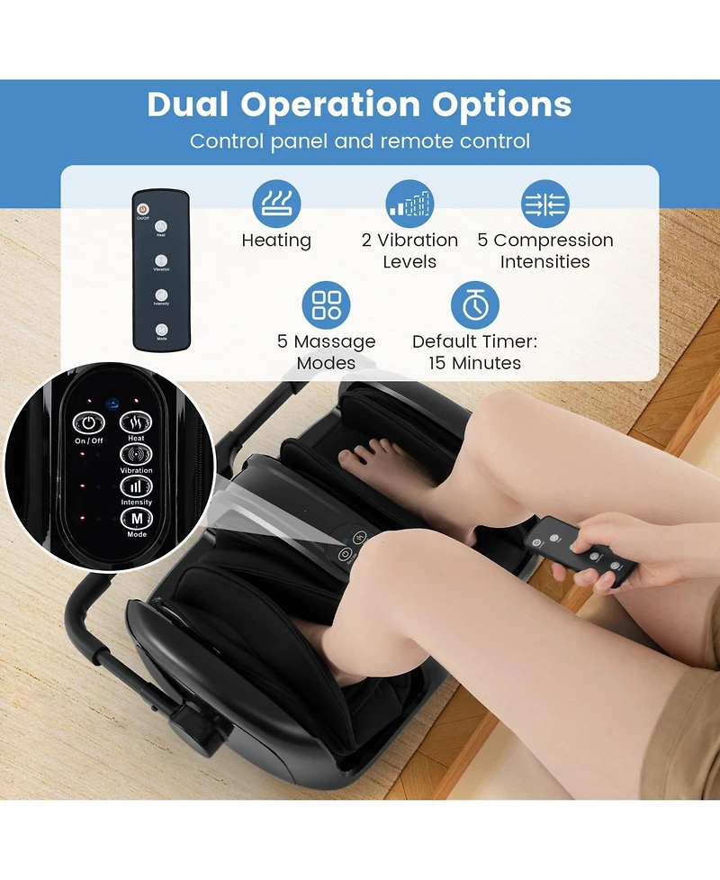 Ecooso Foot and Calf Massager with Heat for Blood Circulation Pain Relief