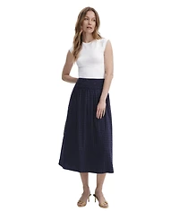 Finery London Women's Vanessa Gingham Seersucker Midi Skirt