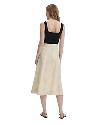 Finery London Women's Frances Stripe Midi A-Line Skirt