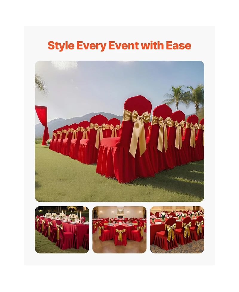 Sugift 30 Piece Stretch Spandex Banquet Chair Cover Set for Wedding and Party Seating