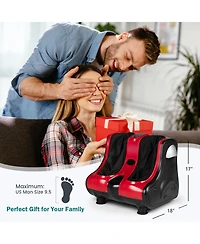Ecooso Foot and Calf Massager with Heat Vibration Deep Kneading and Shiatsu