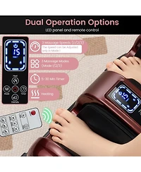 Ecooso Foot and Calf Massager with Heat Shiatsu Deep Kneading Rolling Smart Electric Leg Massager