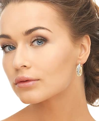 Macy's Tri-Color Intertwined Hoop Earrings