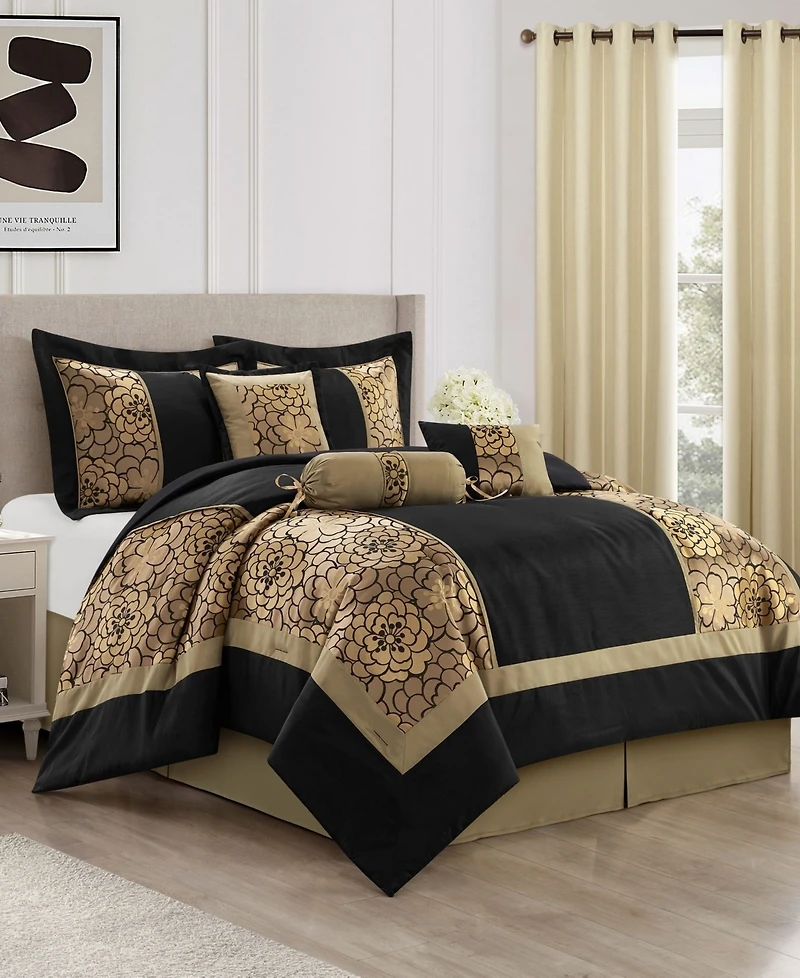 Stratford Park Sibyl Floral 9-Piece. Comforter Set, Queen