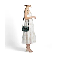 Pre-Owned Prada Women's Woven Madras Leather Crossbody Bag