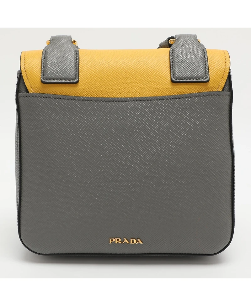 Pre-Owned Prada Saffiano Leather Color Flap Crossbody Bag