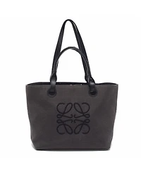 Pre-Owned Loewe Women's Anagram Canvas and Leather Tote Bag