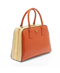 Pre-Owned Prada Women's Pyramid Frame Patent Leather Satchel