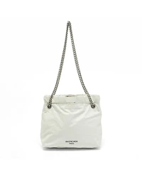 Pre-Owned Balenciaga Women's Crushed Leather Chain Shoulder Bag