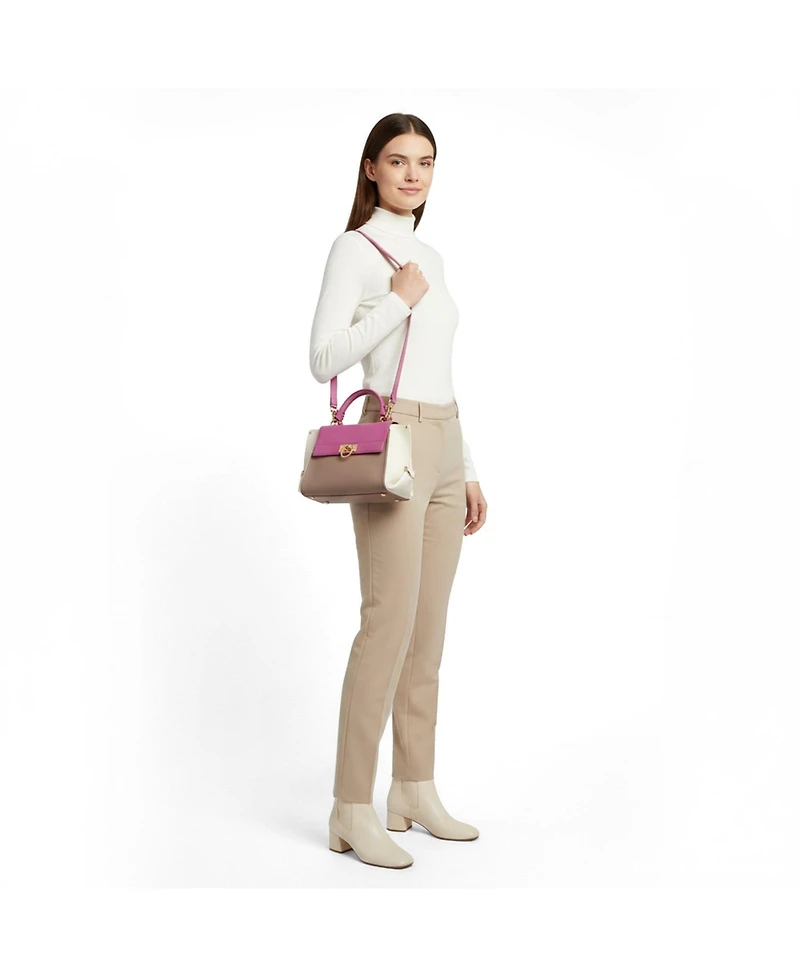 Pre-Owned Salvatore Ferragamo Women's Sofia Small Tricolor Leather Top Handle Bag