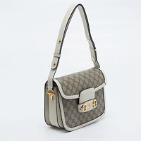 Pre-Owned Gucci Women's Horsebit 1955 Medium Gg Supreme Shoulder Bag