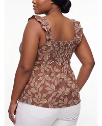 Torrid Plus Belle Isle Square Neck Pintuck Tank