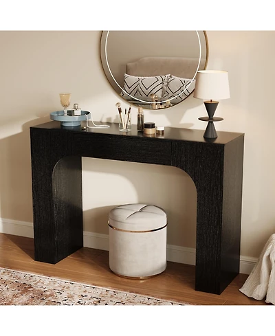 47" Console Table with Drawer, Narrow Farmhouse Entryway Table, Wood Sofa Table Behind Couch, Tv Stand for Hallway, Foyer or Living Room