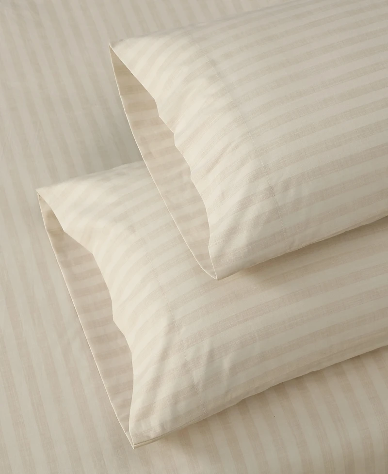 Tommy Bahama Home Coastline Micro Stripe 100% Cotton 4-Piece Sheet Set