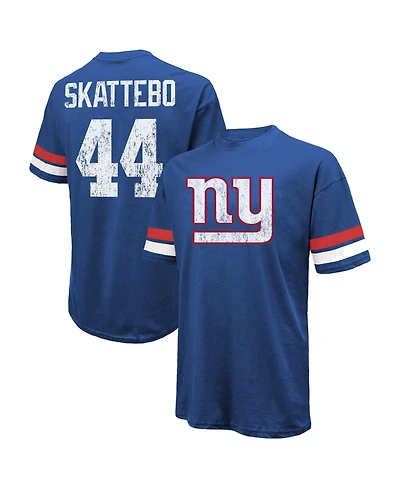 Majestic Threads Men's Cam Skattebo New York Giants Oversized Screen-Print Graphic T-Shirt