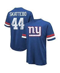 Majestic Threads Men's Cam Skattebo New York Giants Oversized Screen-Print Graphic T-Shirt