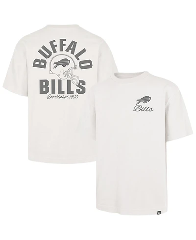 '47 Brand Men's Buffalo Bills Heater Crewneck Heavyweight Cotton T-Shirt