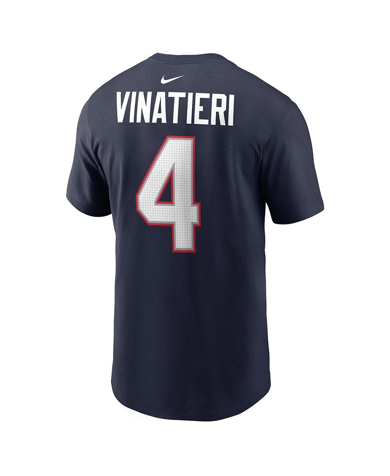 Nike Men's New England Patriots Adam Vinatieri Retired Name & Number 100% Cotton T-Shirt