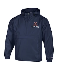 Champion Men's Navy Virginia Cavaliers Delay Packable Half-Zip Jacket