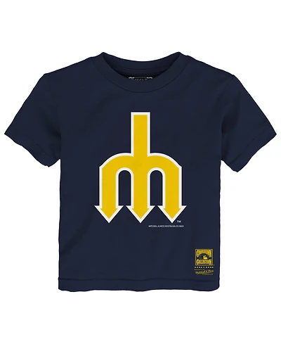Mitchell & Ness Toddler Boys' 2T-5T Seattle Mariners Retro Crewneck T-Shirt