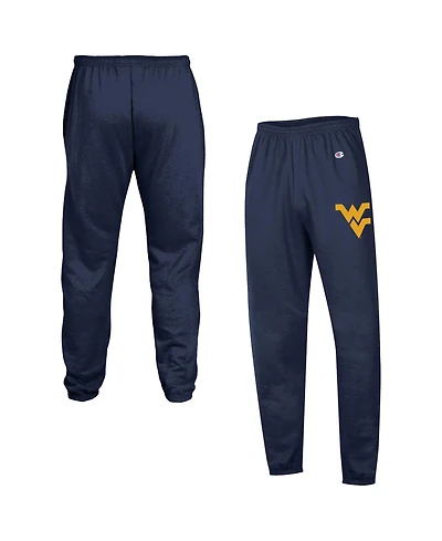 Champion Men's Navy West Virginia Mountaineers Powerblend Banded Fleece Sweatpants