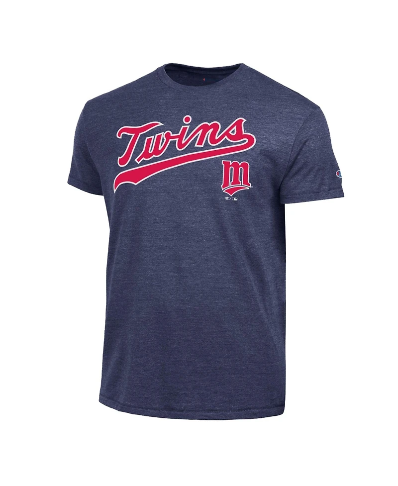 Champion Men's Minnesota Twins Cooperstown Tri-Blend Crewneck T-Shirt