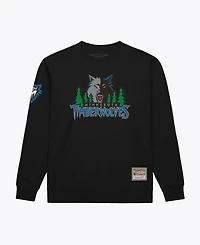Mitchell & Ness Men's Black Minnesota Timberwolves Duel Logos Sweatshirt