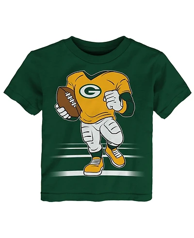 Outerstuff Toddler Boys' 2T-5T Green Bay Packers Game Fit Screen Print Graphics T-Shirt